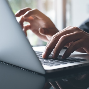 person using computer